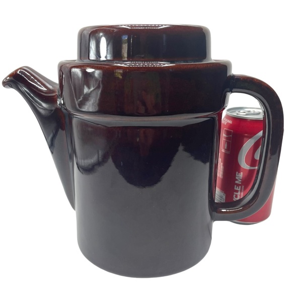 Pfaltzgraff Vintage Gourmet Brown Stoneware Glaze Coffee Tea Pot w/ Lid 8" Tall - Picture 2 of 12